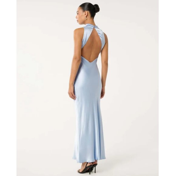 EVER NEW MELBOURNE Michelle Open Back Satin Maxi Dress - Picture 1 of 7